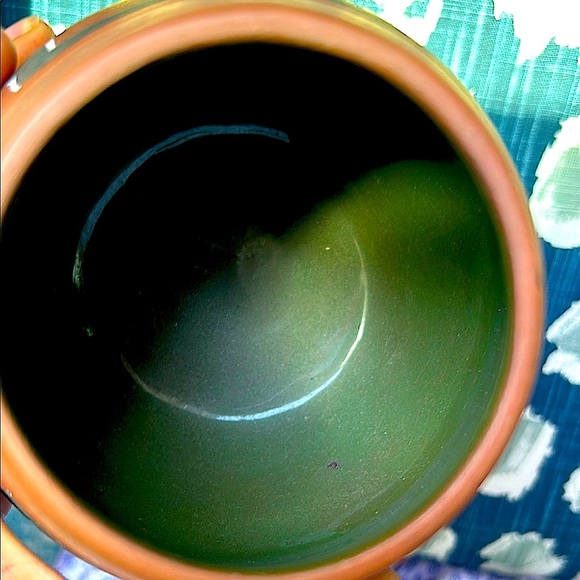 Vintage Redware Ceramic Jar with Geometric Design โ Folk Art Pottery โ Geometric - Picture 7 of 8